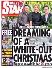 Daily Star () Newspaper Front Page for 1 December 2018