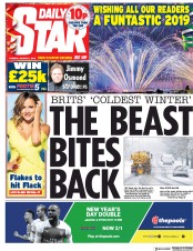 Daily Star () Newspaper Front Page for 1 January 2019