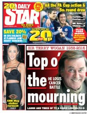 Daily Star () Newspaper Front Page for 1 February 2016