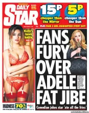 Daily Star () Newspaper Front Page for 1 March 2013