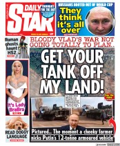 Daily Star () Newspaper Front Page for 1 March 2022
