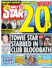 Daily Star () Newspaper Front Page for 1 June 2016