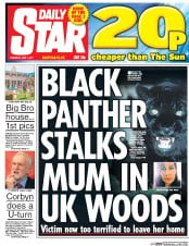 Daily Star () Newspaper Front Page for 1 June 2017