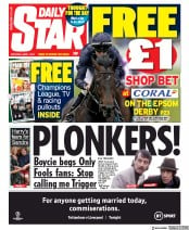 Daily Star () Newspaper Front Page for 1 June 2019