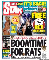 Daily Star () Newspaper Front Page for 1 June 2020