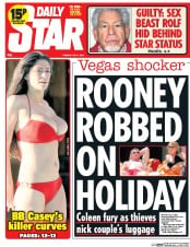 Daily Star () Newspaper Front Page for 1 July 2014