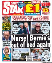 Daily Star () Newspaper Front Page for 1 July 2022