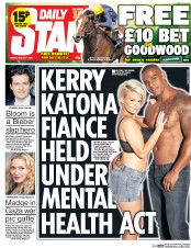 Daily Star () Newspaper Front Page for 1 August 2014