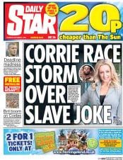 Daily Star () Newspaper Front Page for 1 September 2016