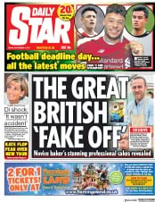 Daily Star () Newspaper Front Page for 1 September 2017