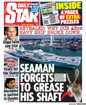 Daily Star () Newspaper Front Page for 1 September 2022