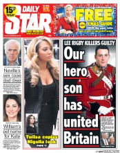 Daily Star () Newspaper Front Page for 20 December 2013