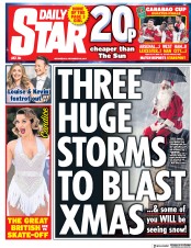 Daily Star () Newspaper Front Page for 20 December 2017