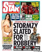 Daily Star () Newspaper Front Page for 20 January 2020
