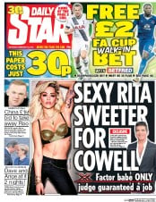 Daily Star () Newspaper Front Page for 20 February 2016