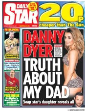 Daily Star () Newspaper Front Page for 20 February 2017