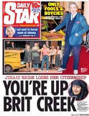 Daily Star () Newspaper Front Page for 20 February 2019