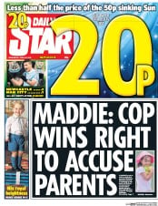 Daily Star () Newspaper Front Page for 20 April 2016