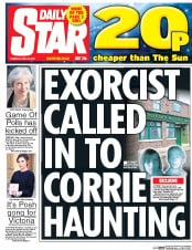Daily Star () Newspaper Front Page for 20 April 2017