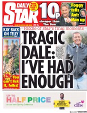 Daily Star () Newspaper Front Page for 20 April 2018