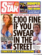 Daily Star () Newspaper Front Page for 20 April 2019