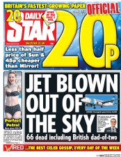 Daily Star () Newspaper Front Page for 20 May 2016