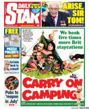 Daily Star () Newspaper Front Page for 20 May 2020