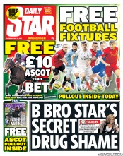 Daily Star () Newspaper Front Page for 20 June 2013
