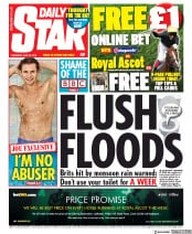 Daily Star () Newspaper Front Page for 20 June 2019