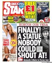 Daily Star () Newspaper Front Page for 20 June 2020