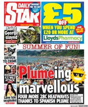 Daily Star () Newspaper Front Page for 20 June 2022