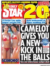 Daily Star () Newspaper Front Page for 20 July 2016