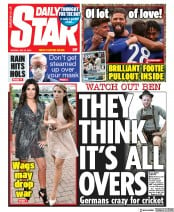 Daily Star () Newspaper Front Page for 20 July 2020