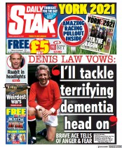 Daily Star () Newspaper Front Page for 20 August 2021