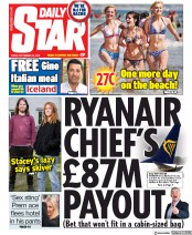 Daily Star () Newspaper Front Page for 20 September 2019