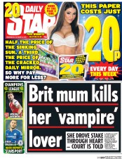 Daily Star () Newspaper Front Page for 21 October 2015