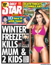 Daily Star () Newspaper Front Page for 21 November 2013