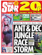 Daily Star () Newspaper Front Page for 21 November 2016