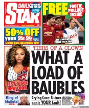 Daily Star () Newspaper Front Page for 21 December 2020