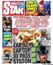 Daily Star () Newspaper Front Page for 21 December 2021