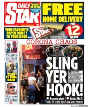 Daily Star () Newspaper Front Page for 21 March 2020