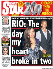 Daily Star () Newspaper Front Page for 21 May 2015