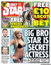 Daily Star () Newspaper Front Page for 21 June 2013
