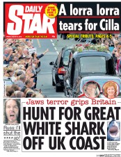 Daily Star () Newspaper Front Page for 21 August 2015