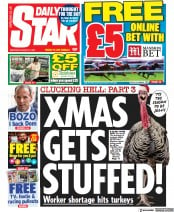 Daily Star () Newspaper Front Page for 21 August 2021
