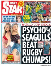 Daily Star () Newspaper Front Page for 21 September 2015