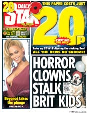 Daily Star () Newspaper Front Page for 22 October 2015