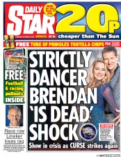 Daily Star () Newspaper Front Page for 22 October 2016
