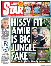 Daily Star () Newspaper Front Page for 22 November 2017