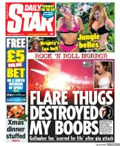 Daily Star () Newspaper Front Page for 22 November 2019